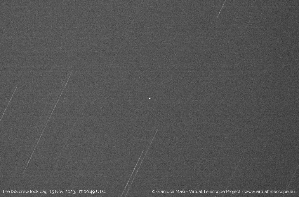 La borsa Nasa avvistata dal telescopio di Masi