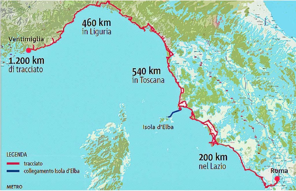 Il progetto complessivo della Tirrenica, da Ventimiglia a Roma