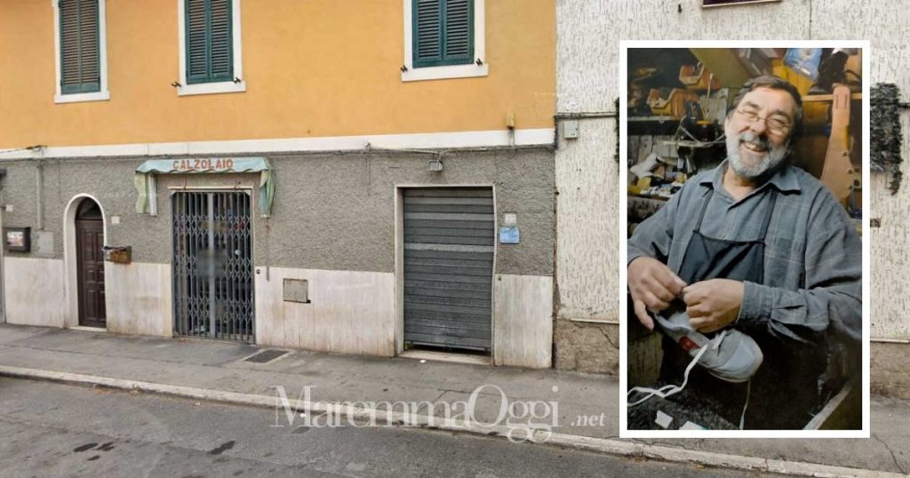 Vittorio Pappalardo e il suo negozio in via Cesare Battisti a Grosseto