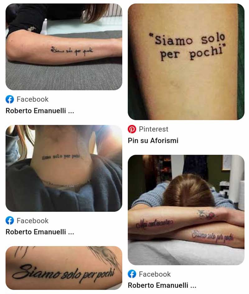 Siamo solo per pochi, alcuni tatuaggi