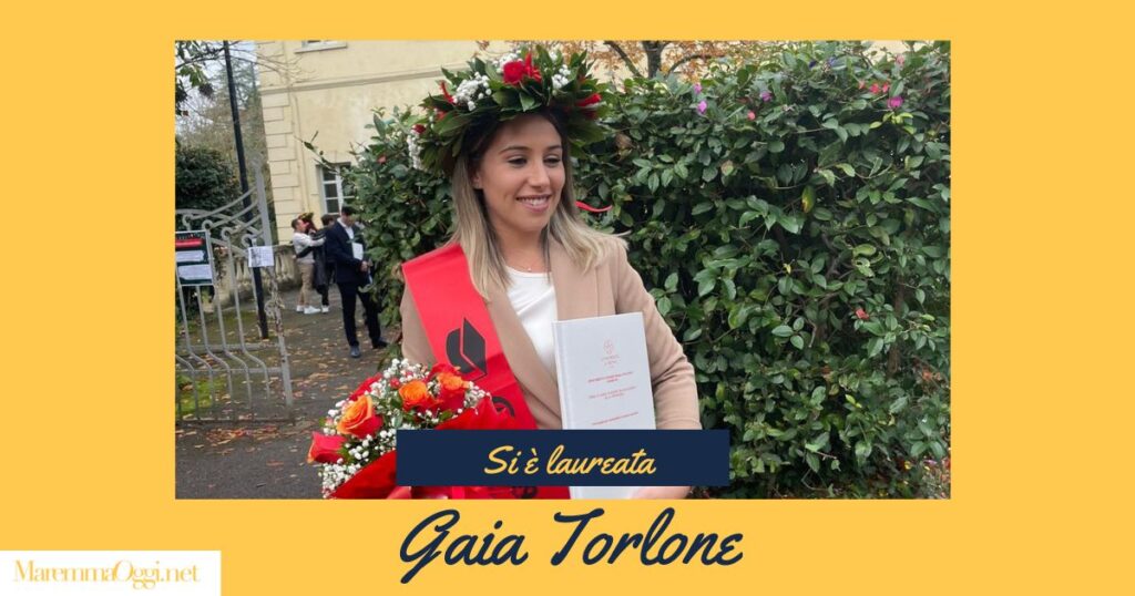 Complimenti a Gaia Torlone che si è laureata in scienze della formazione