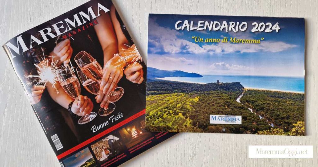 La copertina di Maremma Magazine, con il calendario 2024