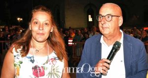 L'ex vicesindaca Valeria Bruni con il sindaco di Manciano, Mirco Morini