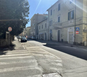 L'incrocio fra via Roma e via Trento dove è avvenuta la colluttazione