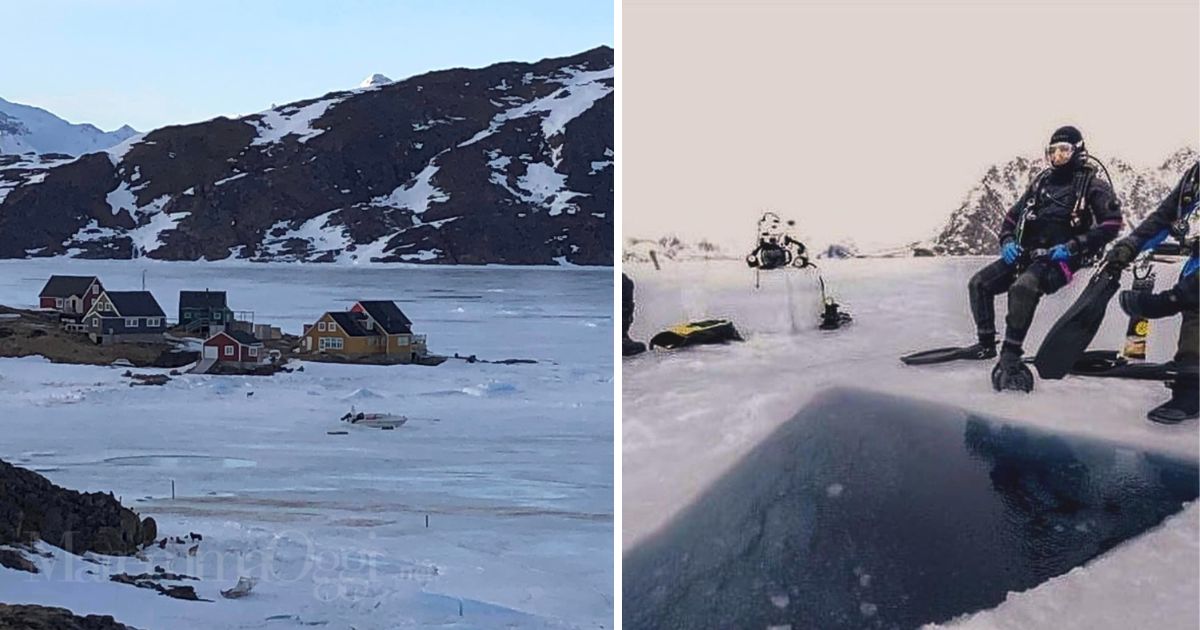 Il paese di Kulusuk in Groenlandia e il momento dell'immersione
