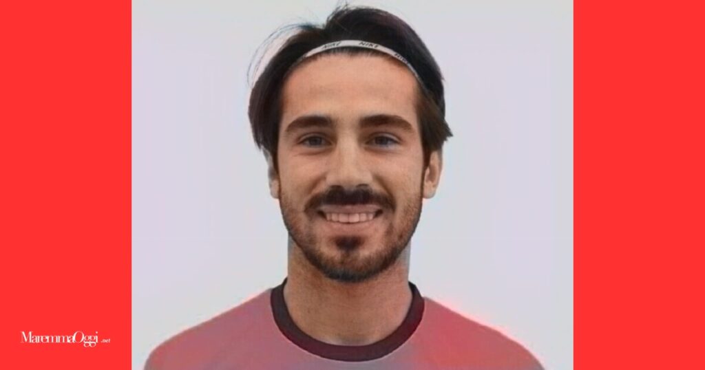 Mattia Giani con la maglia del Grosseto