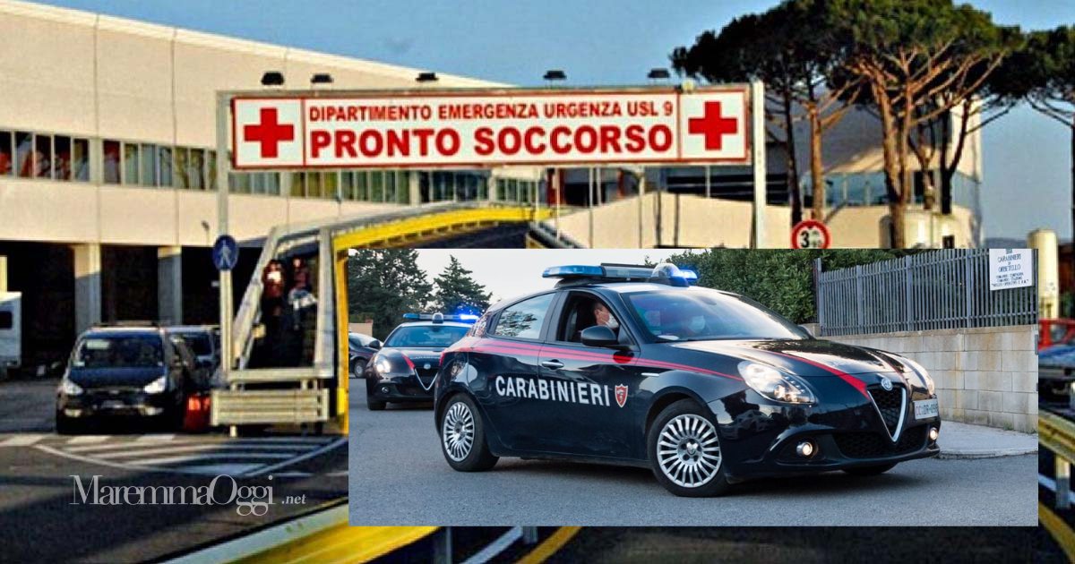 Il pronto soccorso e una macchina dei carabinieri