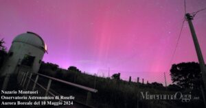 L'aurora boreale dall'Osservatorio di Roselle