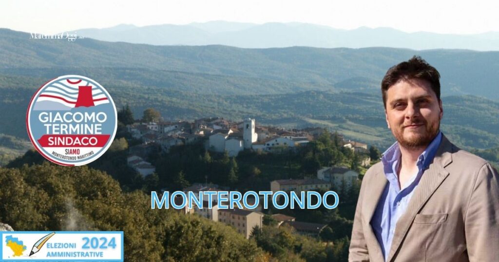 Elezioni a Monterotondo: il logo della lista "Siamo Monterotondo Marittimo" e Giacomo Termine