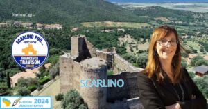 Elezioni a Scarlino, il logo della lista Scarlino può ancora e la candidata a sindaca Francesca Travison