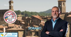 Elezioni a Sorano: il candidato a sindaco Luciano Nucci e il logo della sua lista