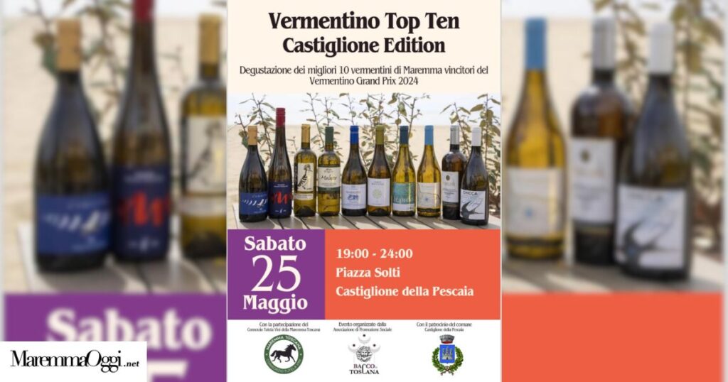 La locandina dell'evento per assaggiare la top ten del Vermentino Grand Prix 2024