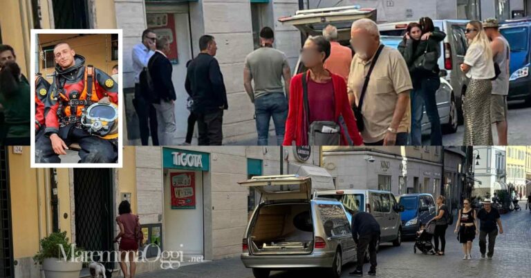 L'arrivo della salma di Pietro Stipa in corso Carducci a Grosseto