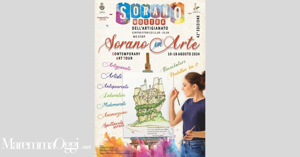 La locandina della 42esima della Mostra dell'artigianato a Sorano