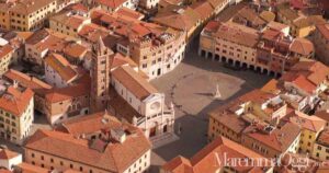 Una visuale del centro storico di Grosseto