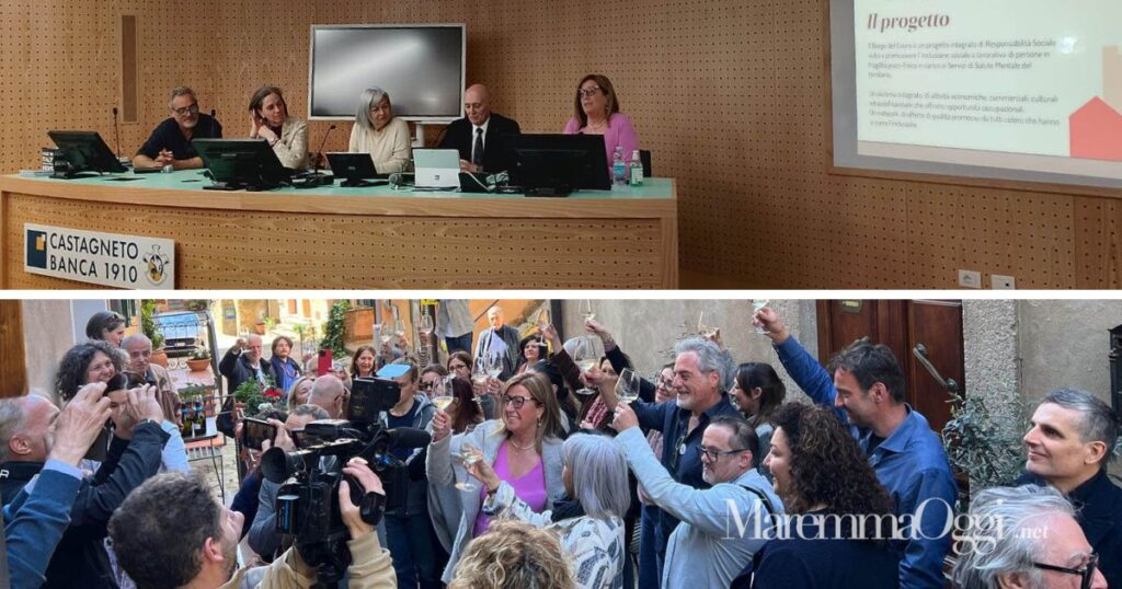 La presentazione de "Il borgo del cuore" e il brindisi con tutti i protagonisti a suggellare il buon inizio del progetto