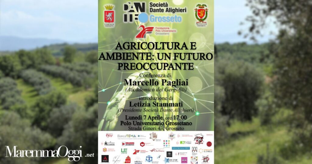 La locandina del convegno "Agricoltura e ambiente: un futuro preoccupante"