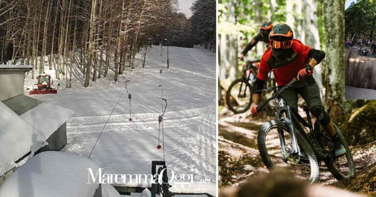 La sciovia Bellaria sul monte Amiata e una discesa in bici in estate