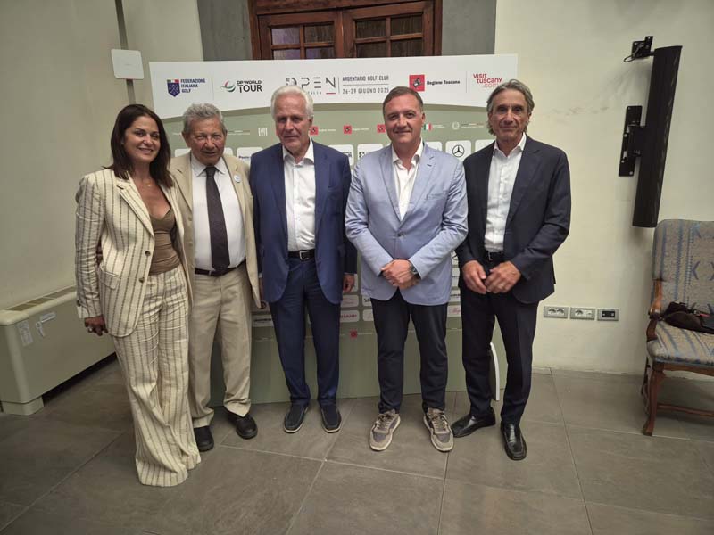 Un momento della presentazione dell'Open d'Italia