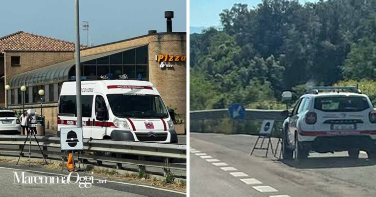 L'autovelox di Rispescia, una macchina da soldi per il Comune di Grosseto e, a destra, quello di Campagnatico
