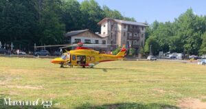 L'elisoccorso Pegaso al Prato delle Macinaie