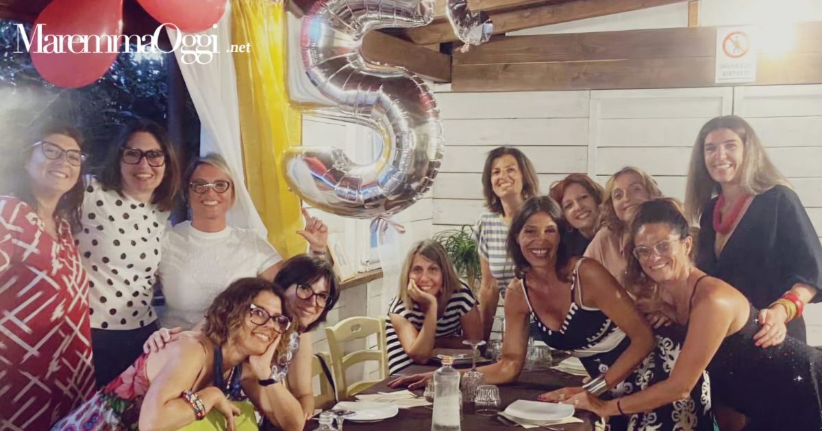 Un momento della rimpatriata della 5c del 2000