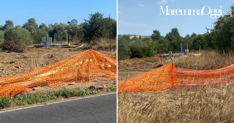 Il cantiere per la costruzione dell'antenna 5g a Casalecci