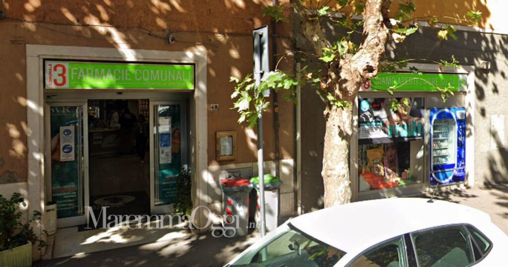 La farmacia comunale numero 3 in via dei Mille a Grosseto