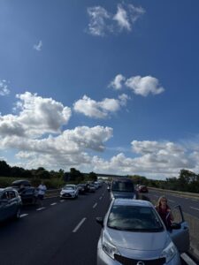 Traffico bloccato sull'Aurelia