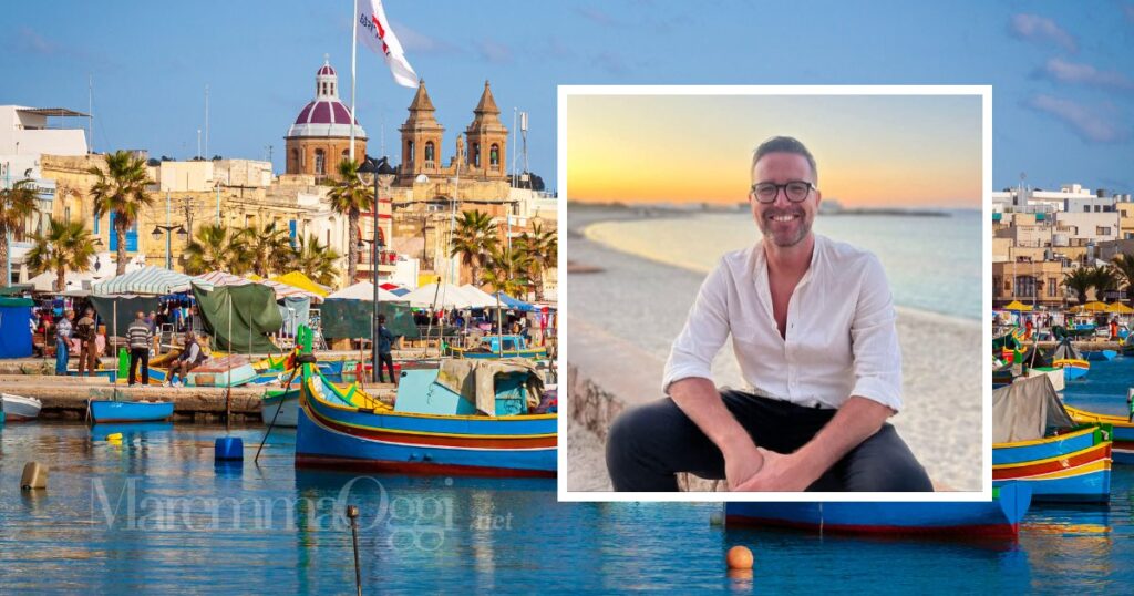 Lorenzo Ferrigato e una veduta di Malta