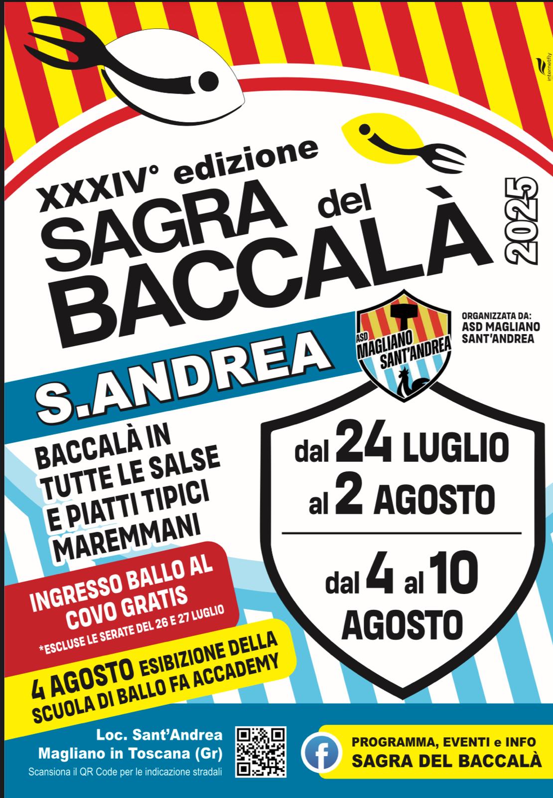 La locandina della sagra del baccalà