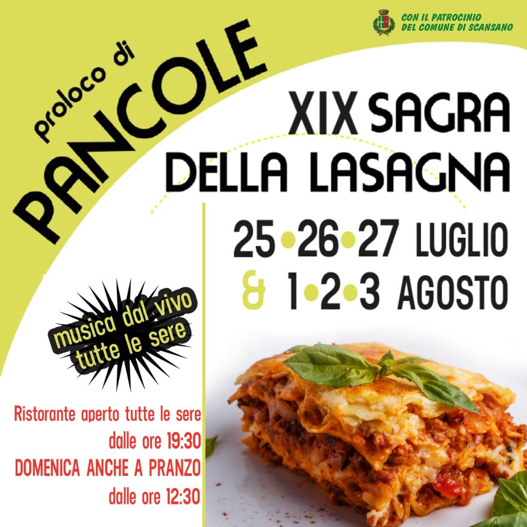 La locandina della sagra di Pancole