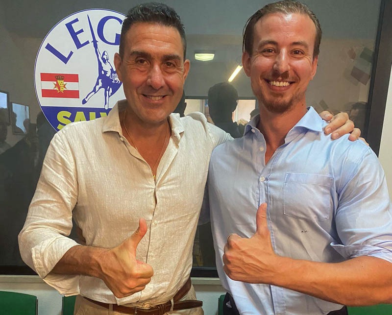 Andrea Vasellini con il generale Vannacci