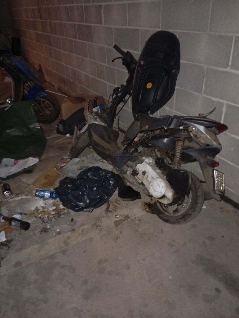 I motorini in stato di abbandono