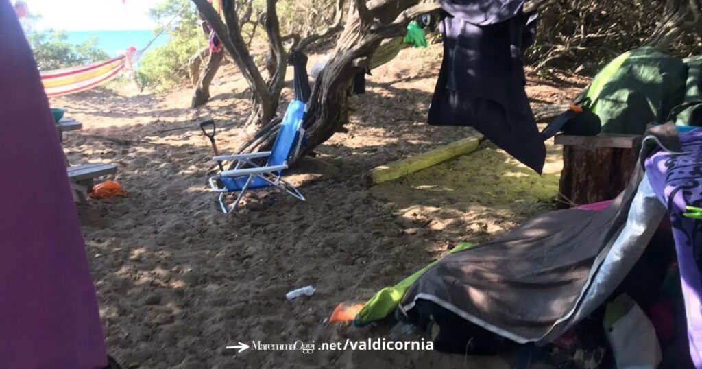 Parte dell'accampamento