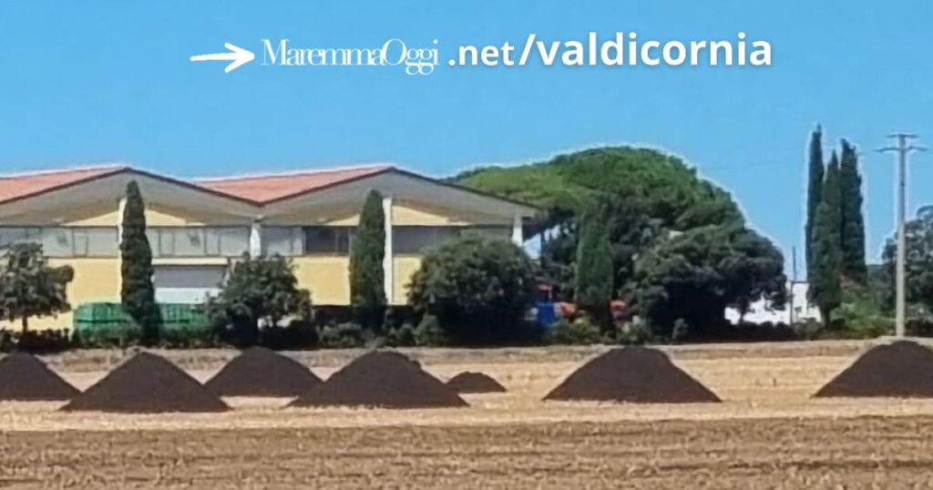 Un'immagine dei cumuli a Venturina Terme