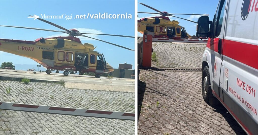 Cade in piscina al Park Albatros, soccorso con Pegaso