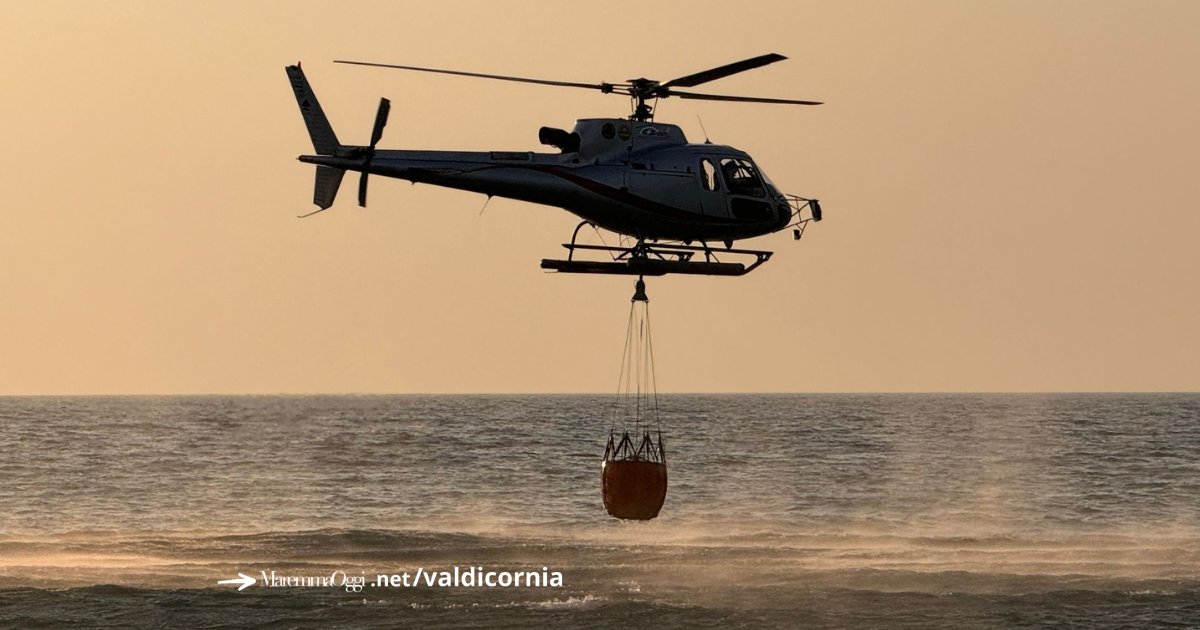 Un'altra immagine di un elicottero in azione (foto Ivano Nigra)