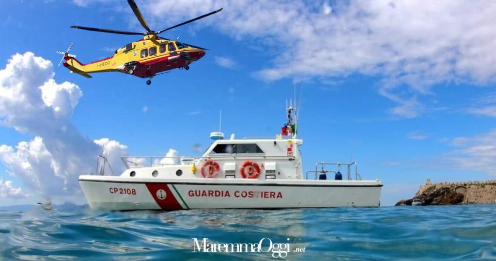 La Guardia costiera soccorre un uomo, poi arriva Pegaso