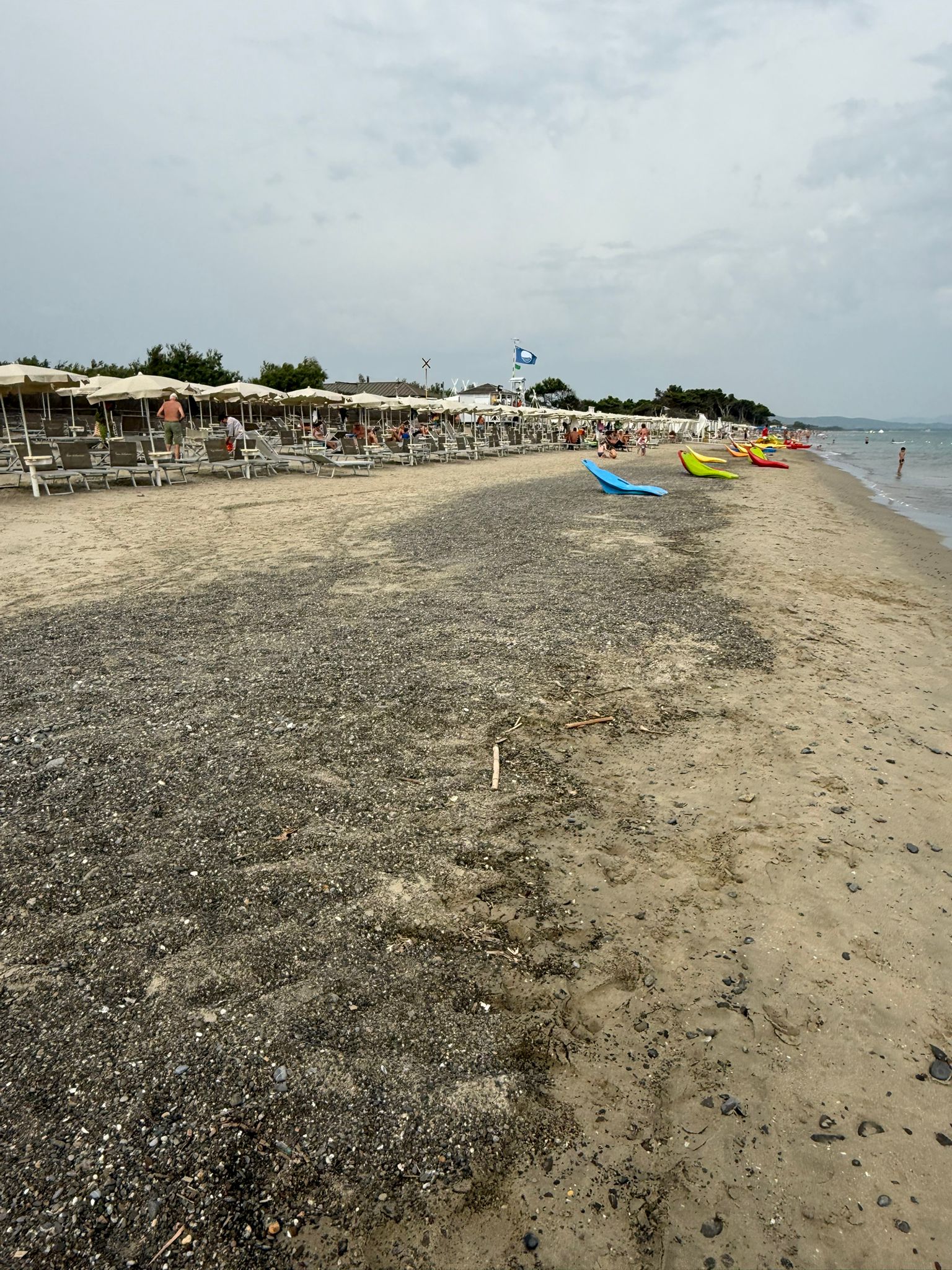 La lunghezza della spiaggia in concessione alla Capannina