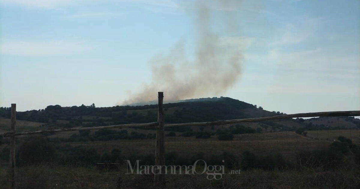 La zona dell'incendio 