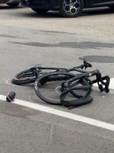 La bici dopo l'incidente