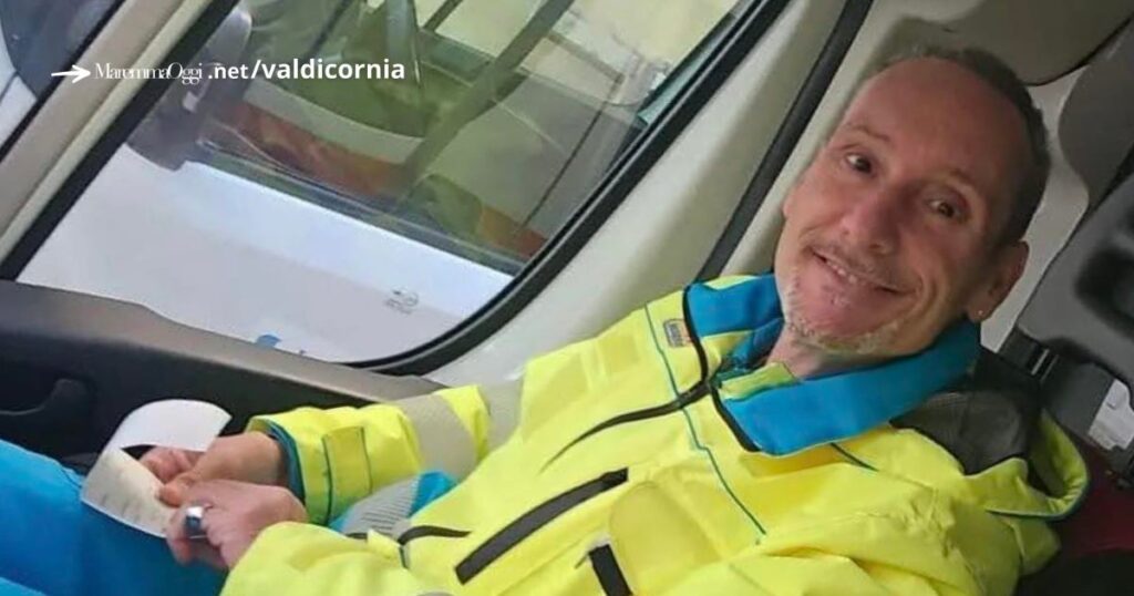 Mauro Salvadori durante un servizio in Misericordia