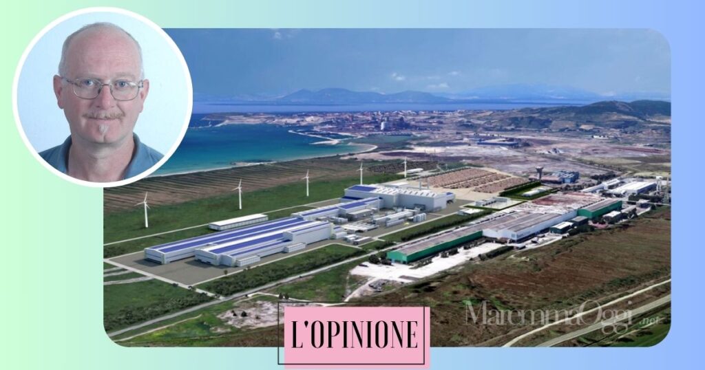 Il rendering delle nuove acciaierie di Metinvest Adria e Adriano Bruschi di Legambiente