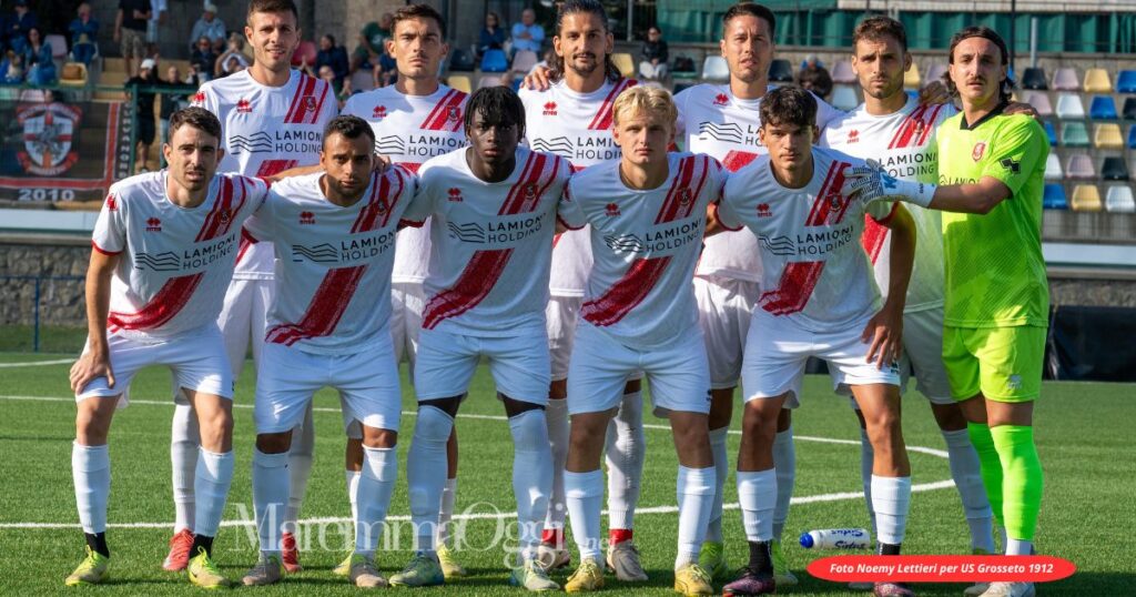 La formazione schierata dal primo minuto da mister Indiani (Foto Noemy Lettieri per US Grosseto 1912)