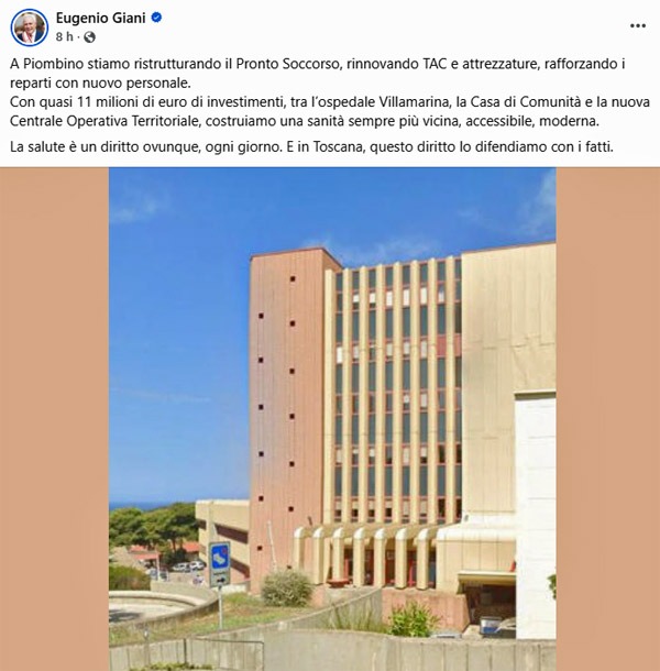 Il post di Eugenio Giani