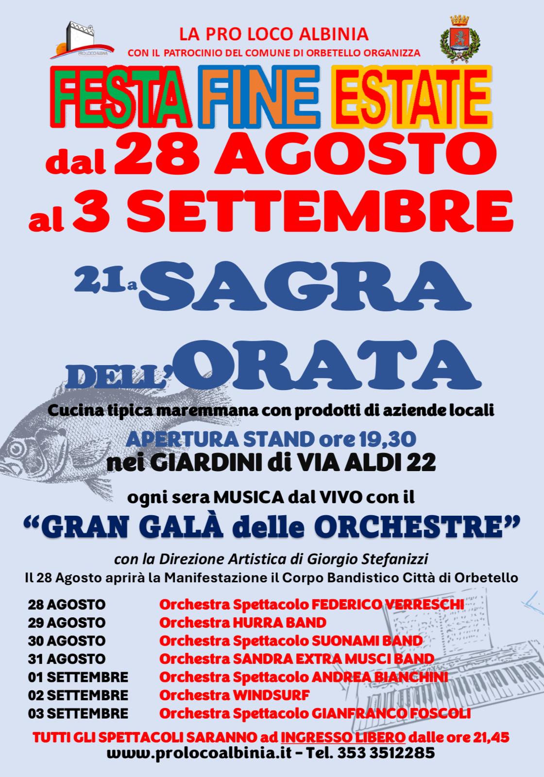 La locandina della sagra dell'orata