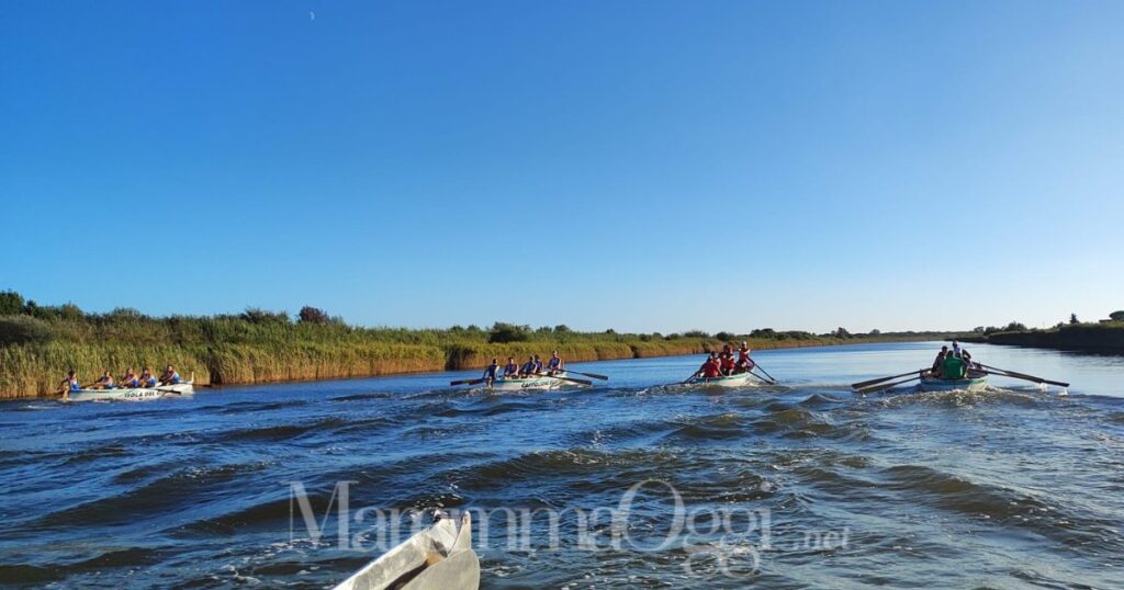 Un momento del Superpalio di Castiglione, nel fiume Bruna
