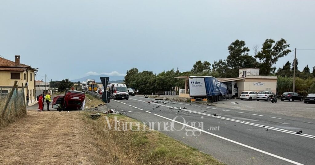 L'ultimo incidente mortale sull'Aurelia a Capalbio, avvenuto il 19 agosto scorso