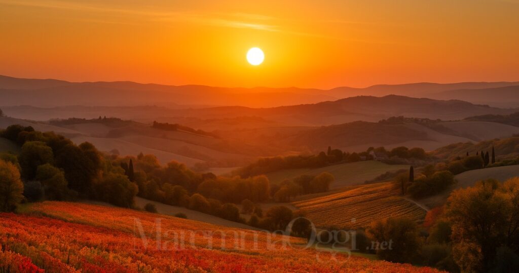 Il 22 settembre, con l'equinozio, il sole tramonta esattamente ad ovest